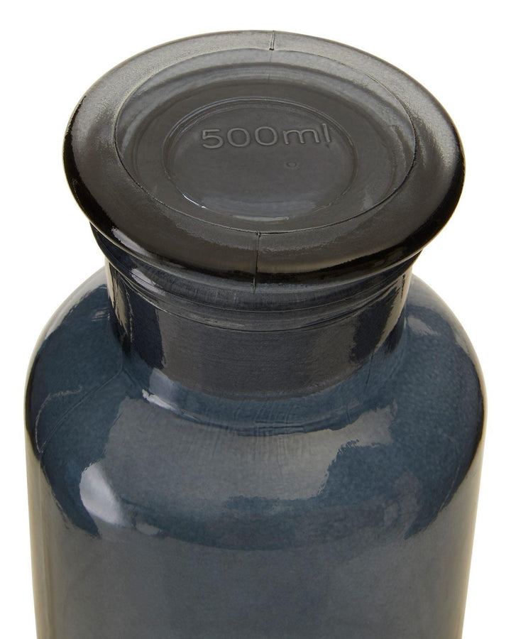 Apothecary Smoke Grey Glass Bottles - Ideal