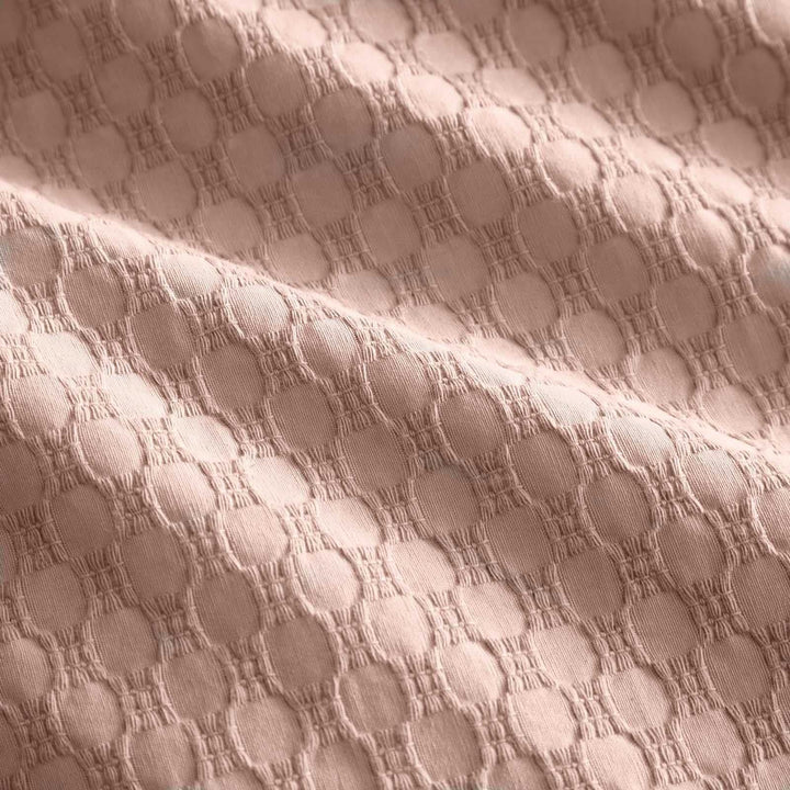 Santos Honeycomb Weave Cotton Blush Duvet Cover Set - Ideal