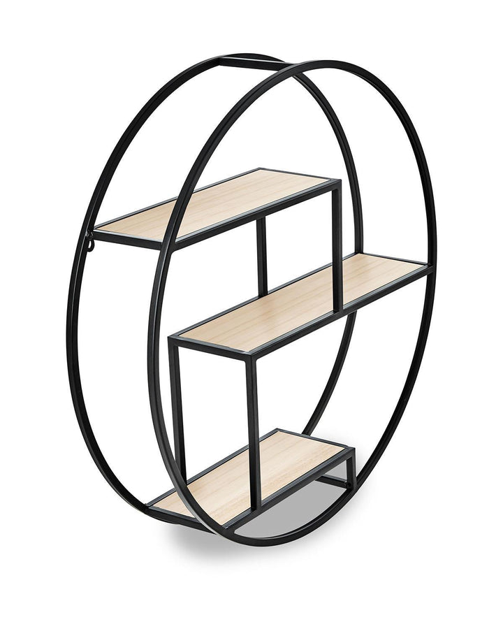 Round Metal Frame 3 Tier Wall Shelf - Ideal