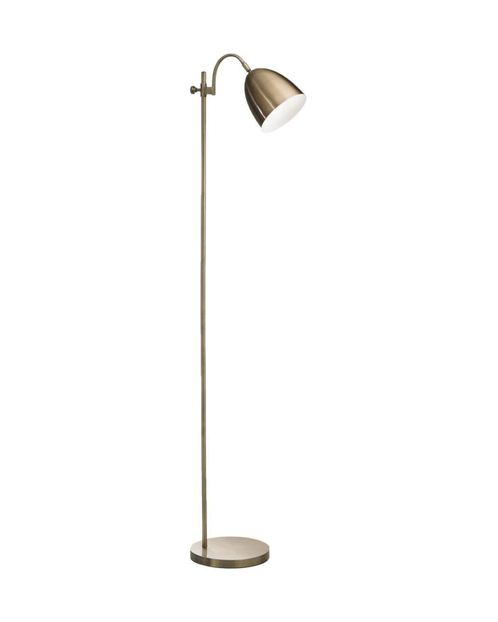 Seb Floor Lamp Antique Brass - Brass Shade - Ideal