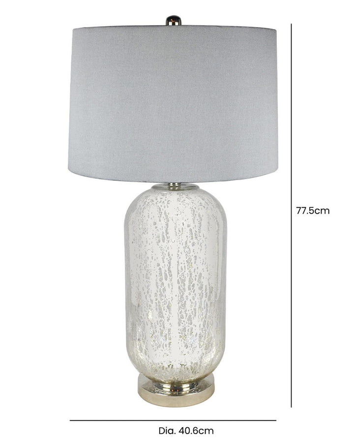 Silver Mercury Glass Table Lamp - Ideal