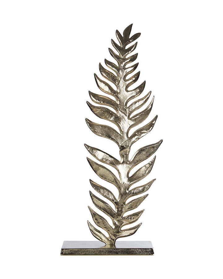 Peebles Dimpled Nickel Leaf Sculpture - Ideal