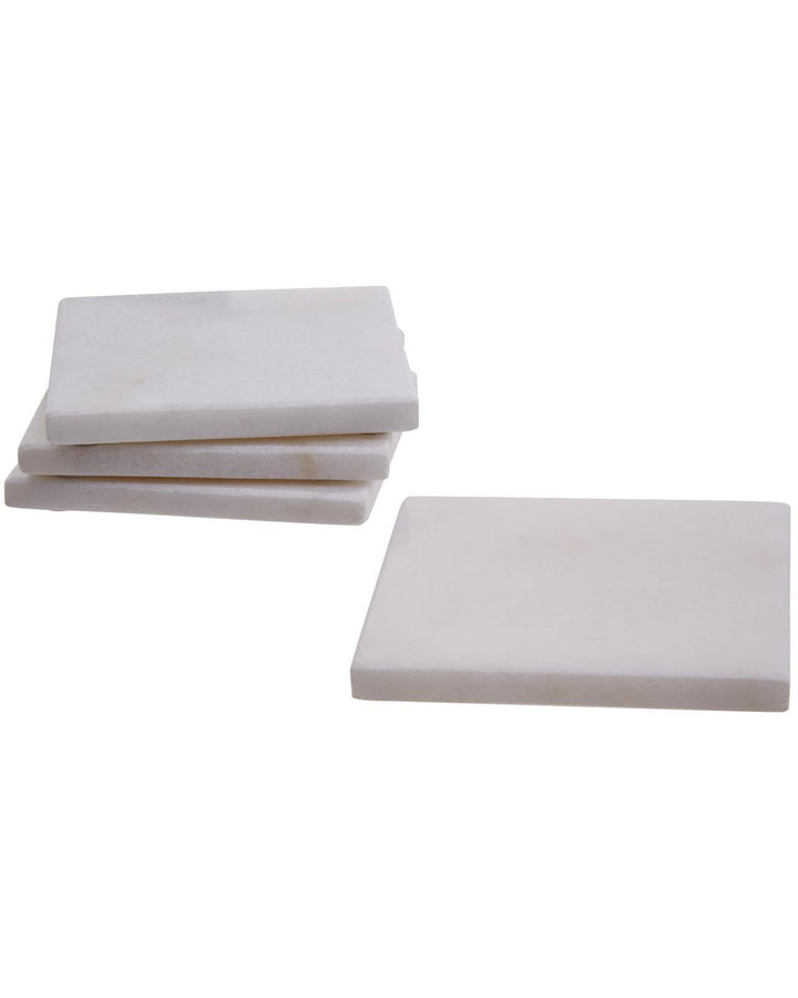 Set of 4 Classic Square Marble Coasters - Ideal