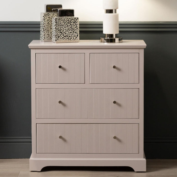 Ari Greige Wood Chest of Drawers - Ideal