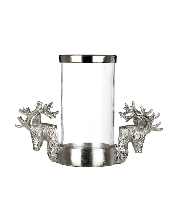 Traditional Stag Nickel Finish Candle Holder - Ideal