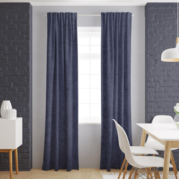 Seelay Midnight Made To Measure Curtains -  - Ideal Textiles