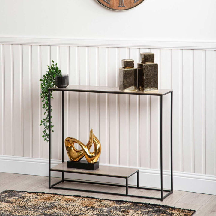 Kali Nickel Top Console Table - Ideal