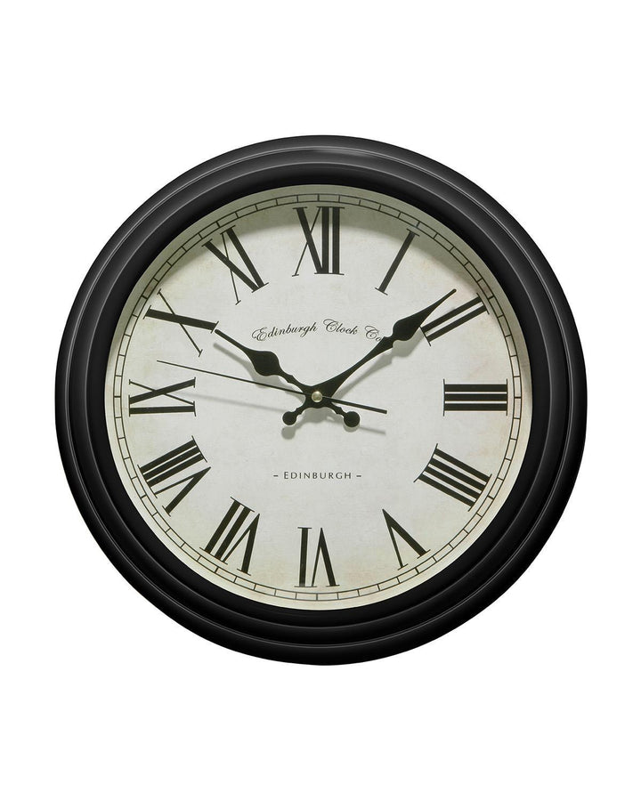 Traditional Style Monochrome Wall Clock - Black and White - Ideal