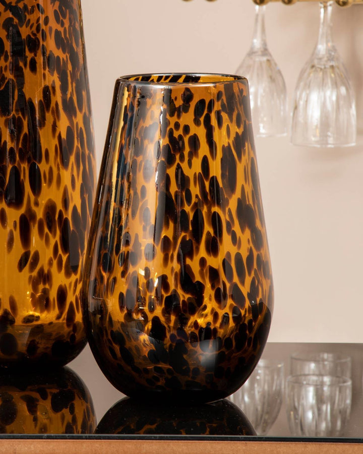 Zoey Tortoiseshell Glass Vase - Ideal