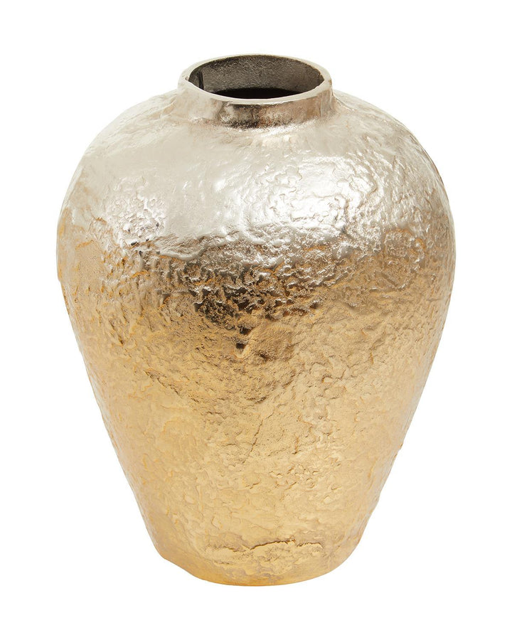 Killin Tapered Textured Silver Gold Large Vase - Ideal