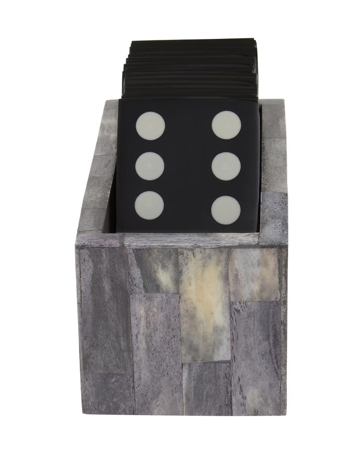 Montgomery Grey Bone Dice Set with Handcrafted Premium Quality - Ideal