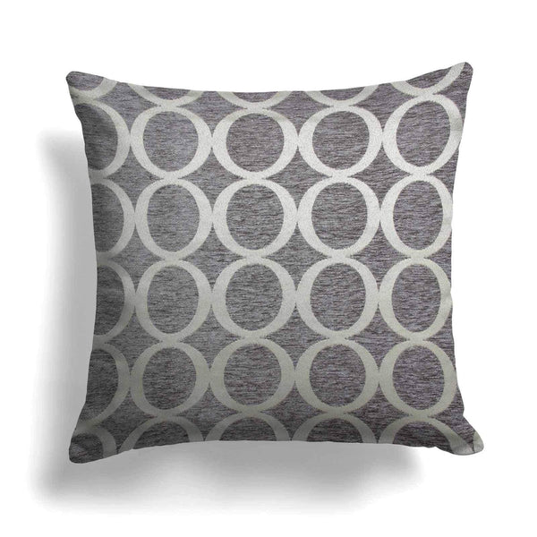 Oh! Chenille Silver Cushion Cover 18" x 18" -  - Ideal Textiles