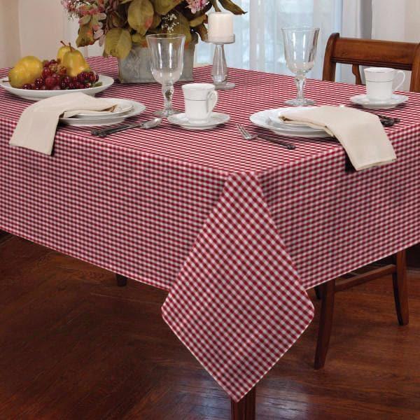 Gingham Check Red Tablecloths - 36'' x 36'' - Ideal Textiles