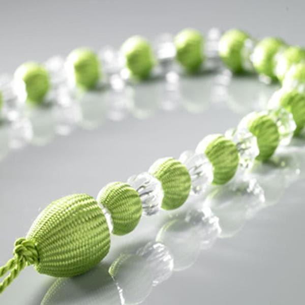 Earle Lime Beaded Crystal Curtain Tie Back -  - Ideal Textiles