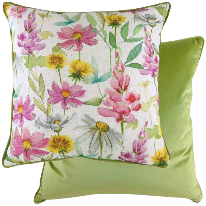 Wild Flowers Ava Floral Multicolour Cushion Covers 17'' x 17'' -  - Ideal Textiles