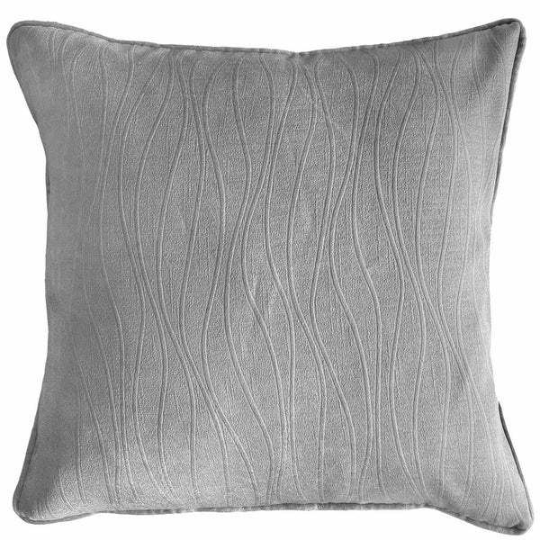 Goodwood Embossed Silver Cushion Cover 17" x 17" - Ideal