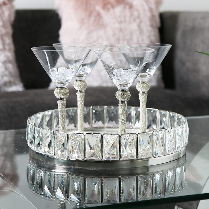 Crystal Round Decorative Tray - Ideal