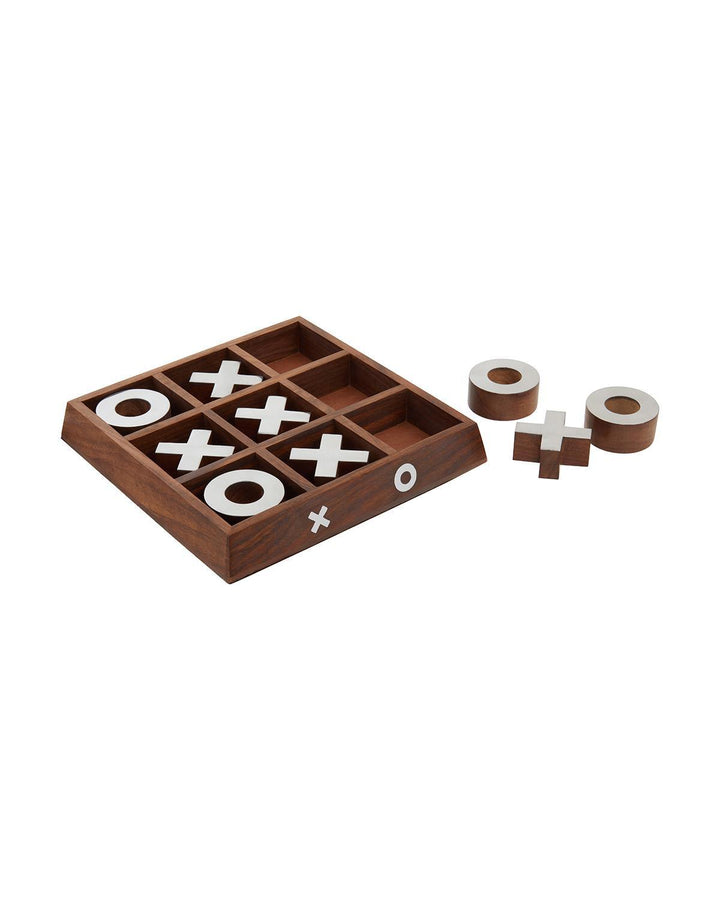 Montgomery Eco-Friendly Brown Mango Wood Noughts and Crosses Game - Ideal
