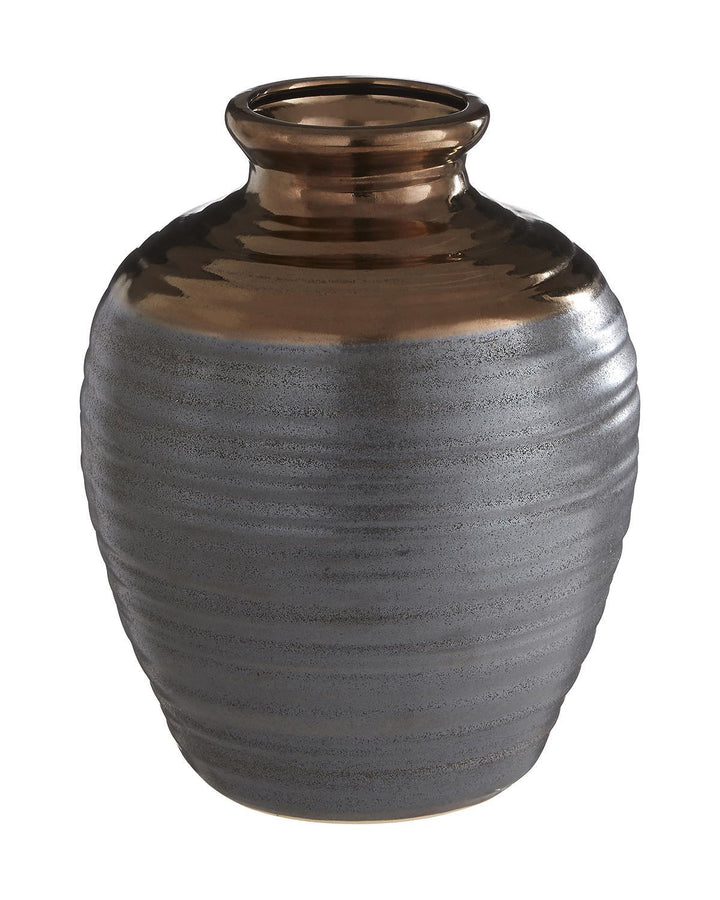 Copper Geometric Ceramic Large Vase - Ideal