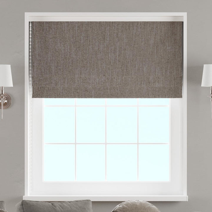 Sanday Mocha Made to Measure Roman Blind -  - Ideal Textiles