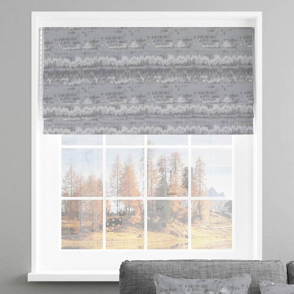 Cancun Grey Made To Measure Roman Blind -  - Ideal Textiles