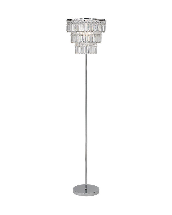 Victoria Floor Lamp - Acrylic Shade - Chrome - Ideal