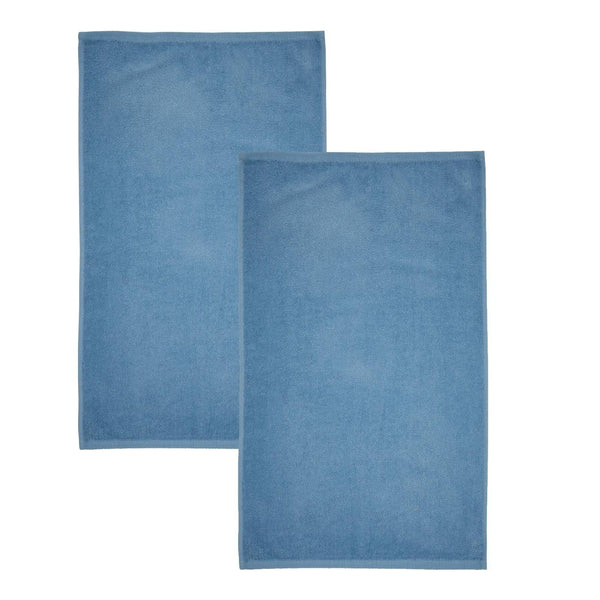 Quick Dry 100% Cotton Bath Sheet Pair Blue - Ideal