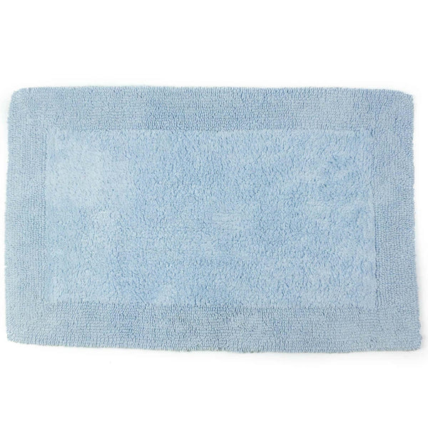 Elegance Large 100% Cotton Bath Mat Baby Blue -  - Ideal Textiles