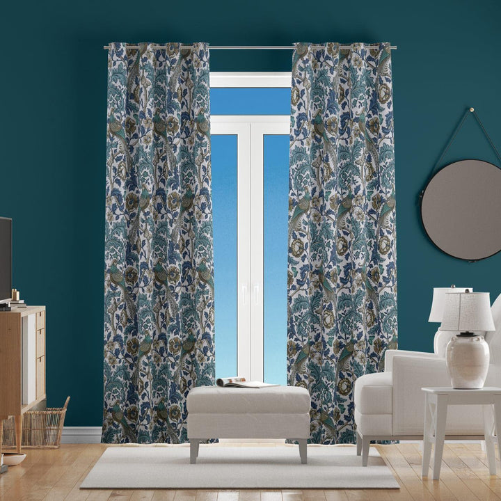 Oakmere Verdigris Made To Measure Curtains -  - Ideal Textiles