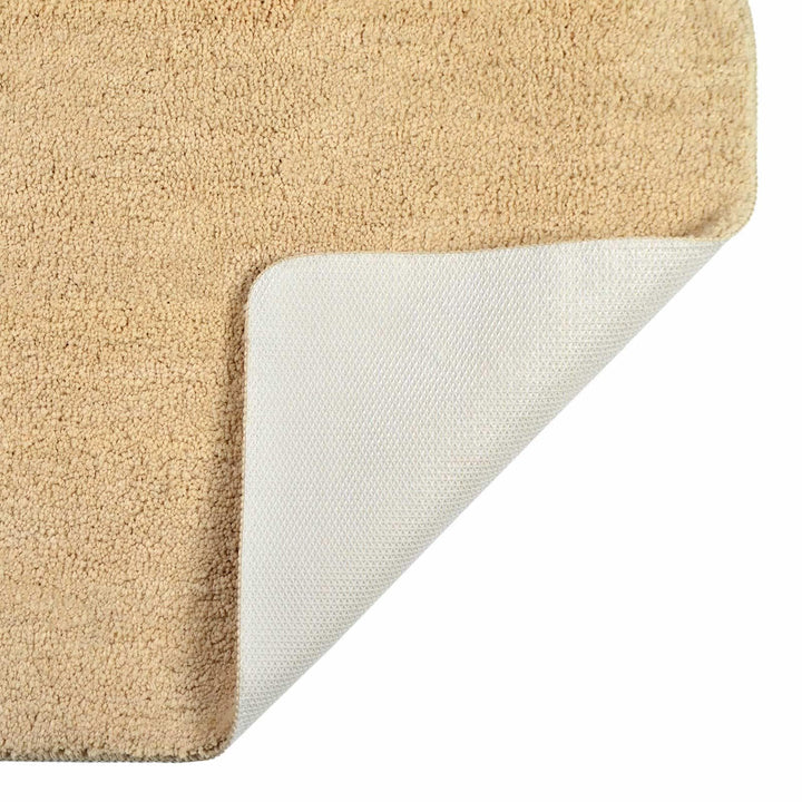 Luxury Microfibre Non-Slip Pedestal Mat Beige -  - Ideal Textiles