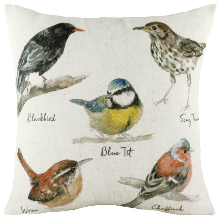 Species Birds Watercolour Print Cushion Covers 17'' x 17'' -  - Ideal Textiles