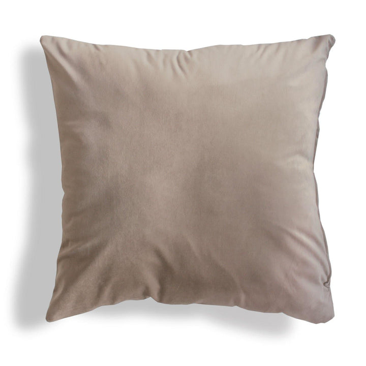 Opulence Plain Velvet Cushions Biscuit 20'' x 20'' - Cushion Cover Only - Ideal Textiles