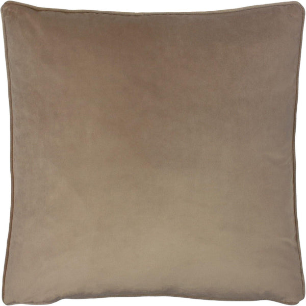 Opulence Soft Velvet Piped Biscuit Filled Cushions 22'' x 22'' - Polyester Pad - Ideal Textiles