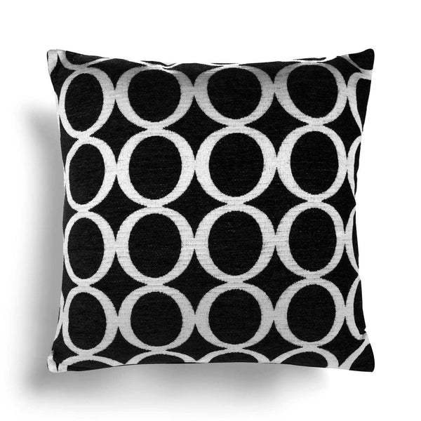 Oh! Chenille Black Cushion Cover 22" x 22" -  - Ideal Textiles