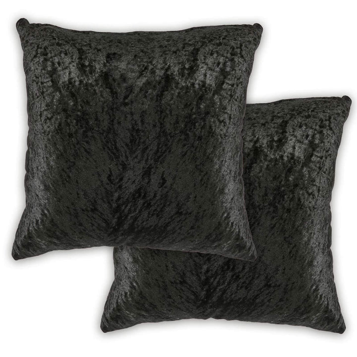 Crushed Velvet Black Cushion Cover 17'' x 17'' - Ideal