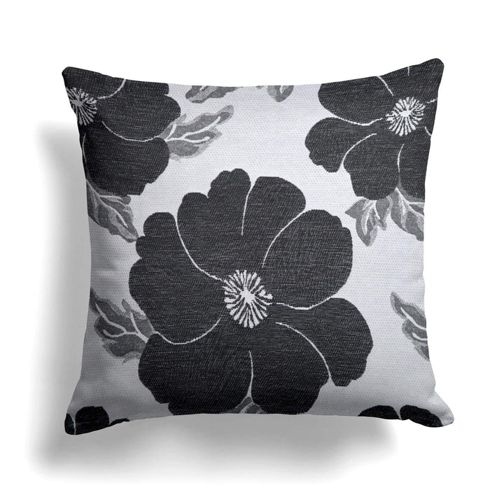 Kira Poppy Black Cushion Covers 22" x 22" -  - Ideal Textiles