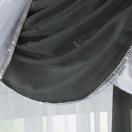 Glitter Diamante Black Voile Curtain Swags Voile Curtain Alan Symonds   