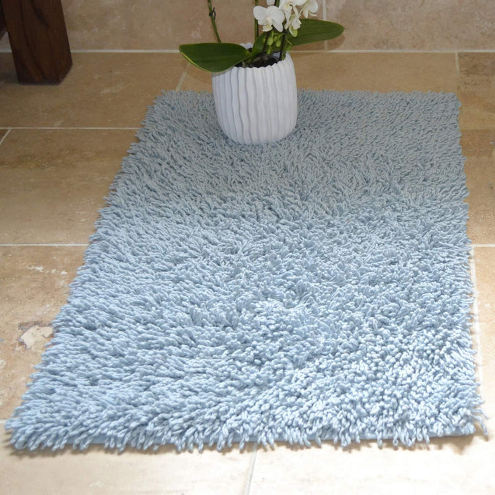 Tumble Twist Bath & Pedestal Mat Set Blue -  - Ideal Textiles