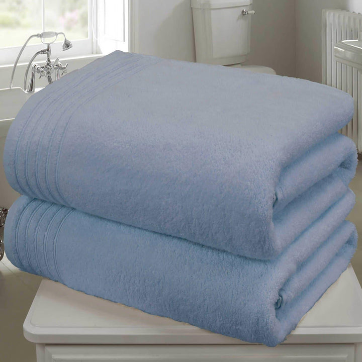 So Soft Blue 2 Piece Bath Sheet Towel Set -  - Ideal Textiles