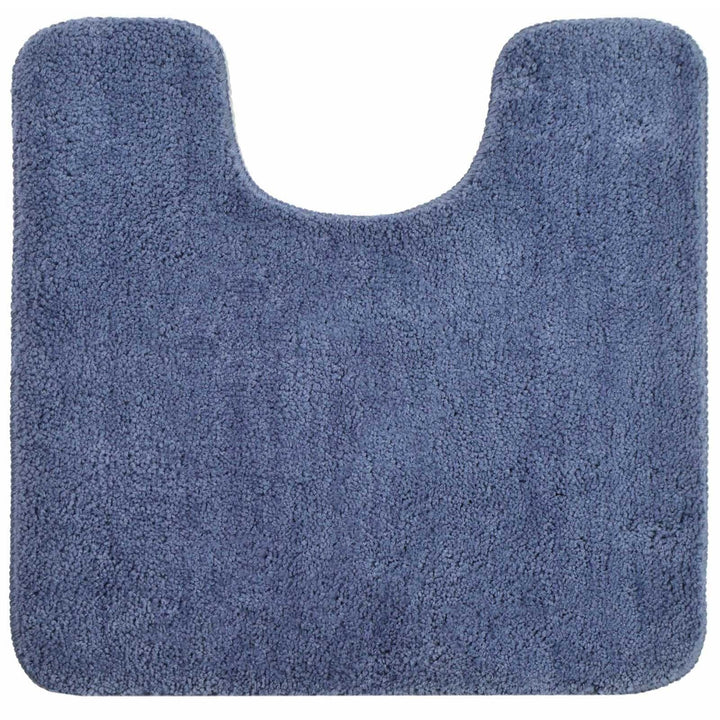 Luxury Microfibre Non-Slip Pedestal Mat Blue -  - Ideal Textiles
