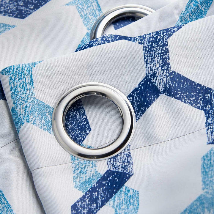 Georgia Thermal Blockout Eyelet Curtains Blue -  - Ideal Textiles