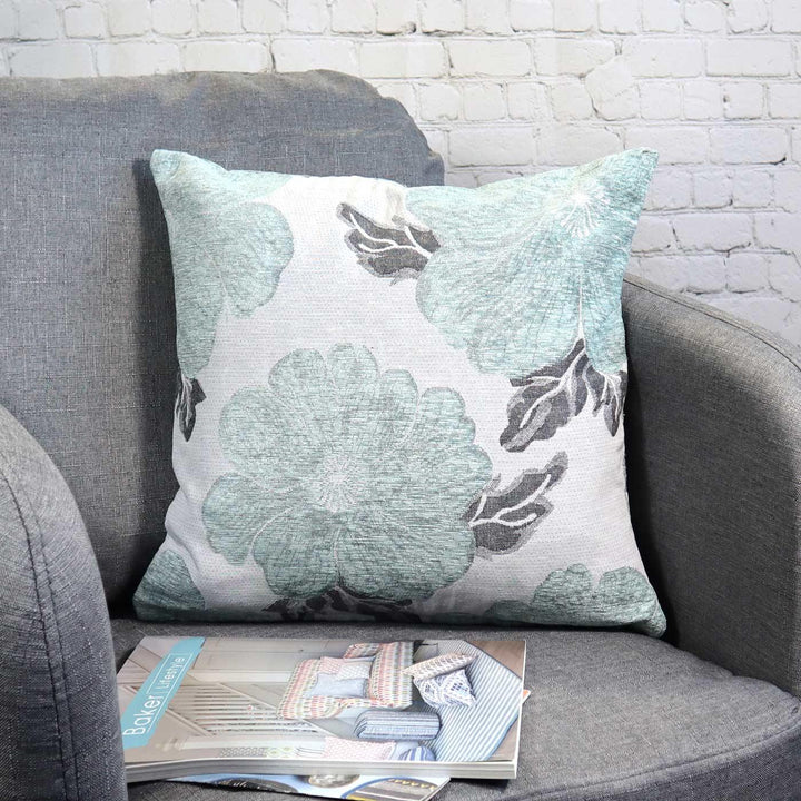 Kira Poppy Blue Cushion Covers 18" x 18" -  - Ideal Textiles