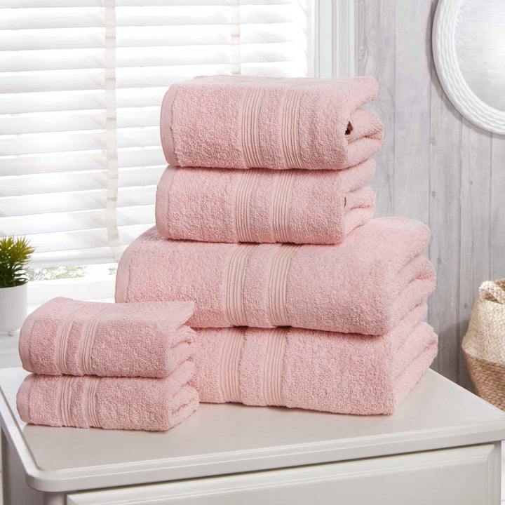 Camden Blush Pink 6 Piece Towel Bale Set -  - Ideal Textiles