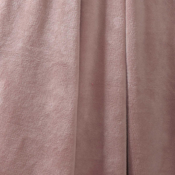 Cosy Plain Coral Fleece Blush Pink Throws -  - Ideal Textiles
