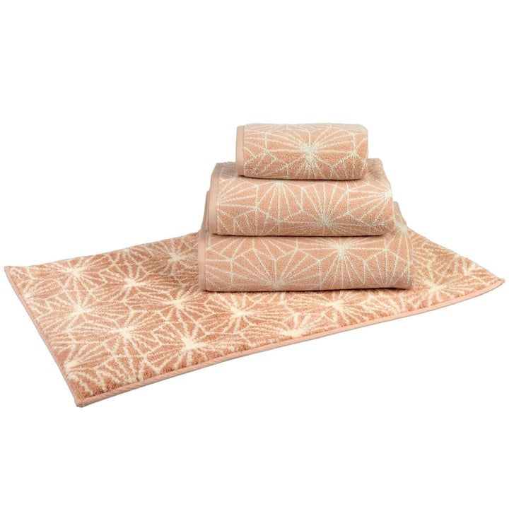 Madrid Geometric Non-Slip Bath Mat Blush -  - Ideal Textiles