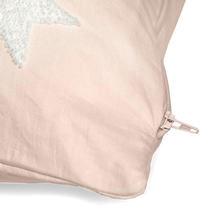 Tufted Star 100% Cotton Blush Pink Cushion Cover 17'' x 17'' -  - Ideal Textiles