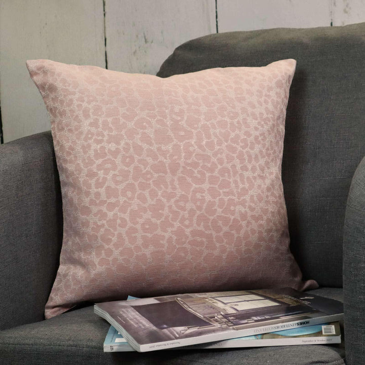 Sahara Leopard Print Blush Cushion Covers 18'' x 18'' -  - Ideal Textiles