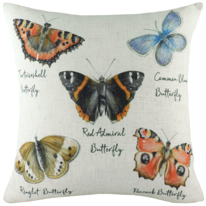 Species Butterfly Watercolour Print Filled Cushions 17'' x 17'' - Polyester Pad - Ideal Textiles