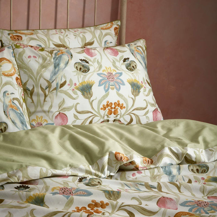 Liberty Traditional Floral Stone Duvet Cover Set - Ideal
