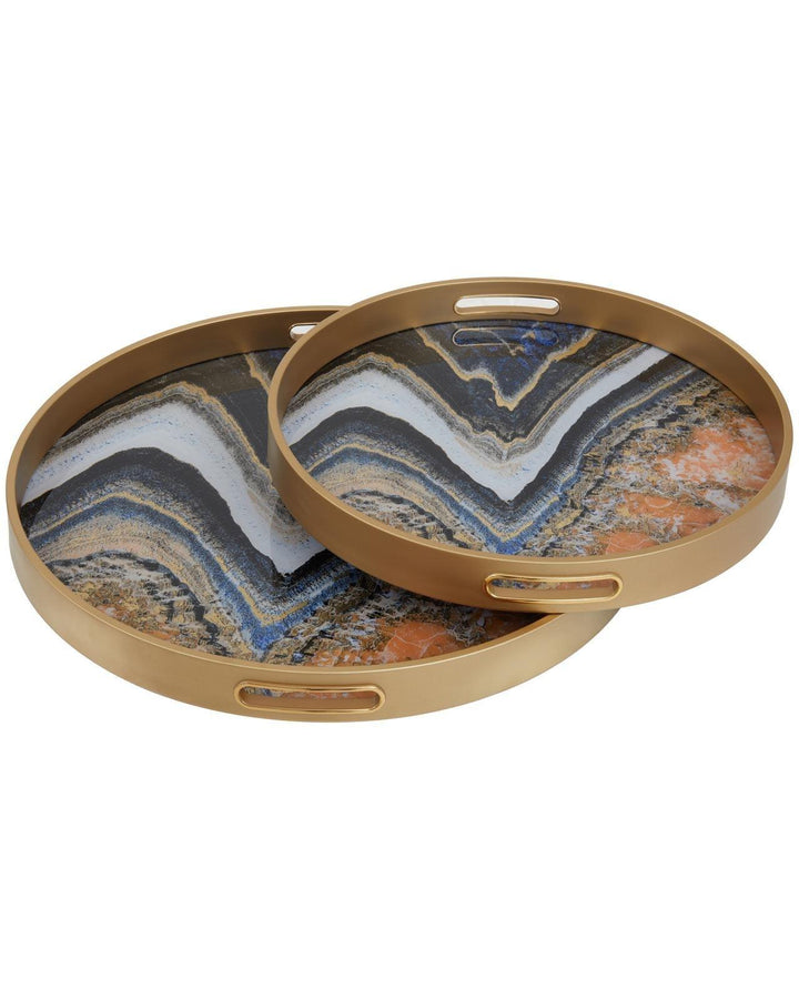 Set of 2 Astrid Decorative Trays - Ideal